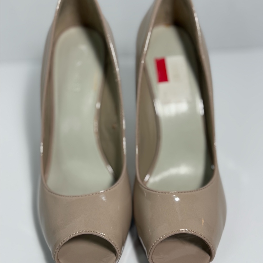 Elegant Beige Peep-Toe Heels